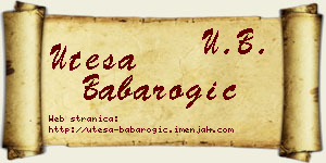 Uteša Babarogić vizit kartica